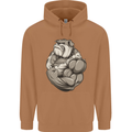 Bulldog Gym Bodybuilding Training Top Mens 80% Cotton Hoodie Caramel Latte