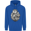 Bulldog Gym Bodybuilding Training Top Mens 80% Cotton Hoodie Royal Blue