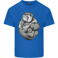 Bulldog Gym Bodybuilding Training Top Mens Cotton T-Shirt Tee Top Royal Blue