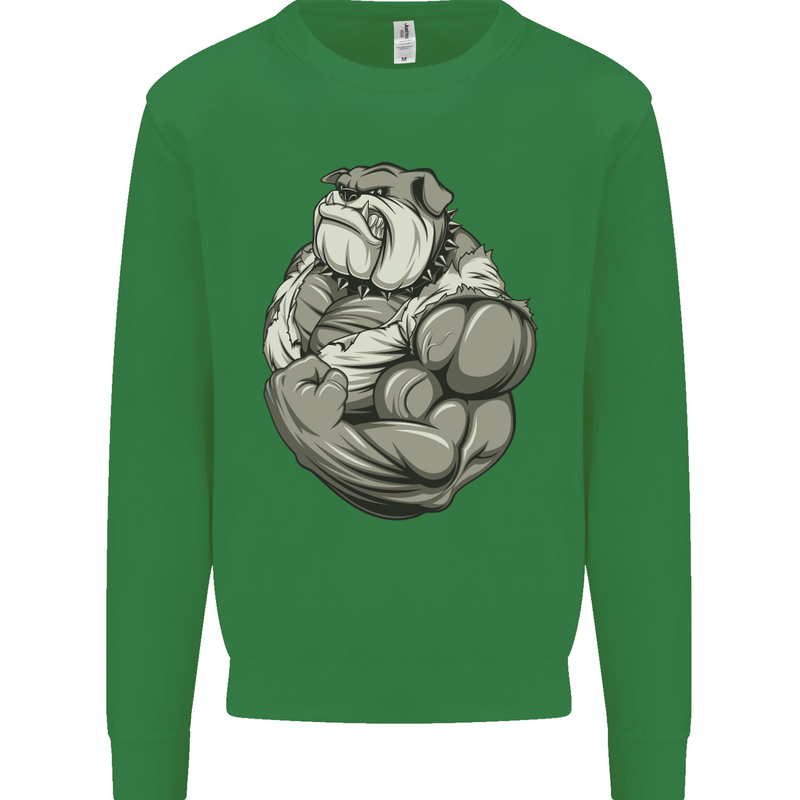 Bulldog Gym Bodybuilding Training Top Mens Sweatshirt Jumper Irish Green