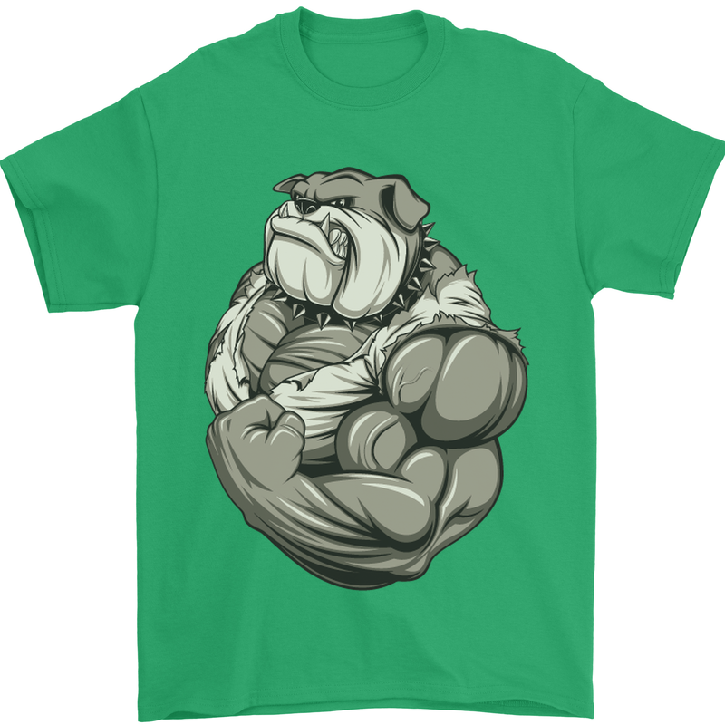 Bulldog Gym Bodybuilding Training Top Mens T-Shirt Cotton Gildan Irish Green