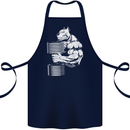 Bulldog Gym Training Top Bodybuilding Cotton Apron 100% Organic Navy Blue