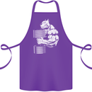 Bulldog Gym Training Top Bodybuilding Cotton Apron 100% Organic Purple