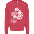 Bulldog Gym Training Top Bodybuilding Mens Sweatshirt Jumper Heliconia