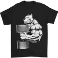 Bulldog Gym Training Top Bodybuilding Mens T-Shirt Cotton Gildan Black