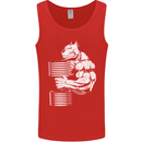 Bulldog Gym Training Top Bodybuilding Mens Vest Tank Top Red