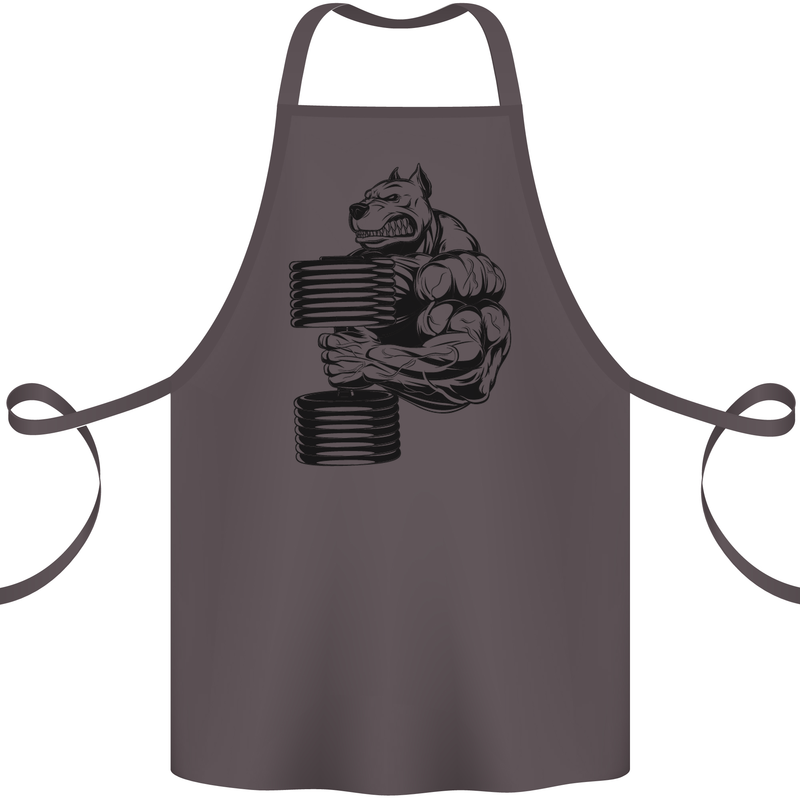 Bulldog Gym Training Top Weightlifting Cotton Apron 100% Organic Dark Grey