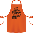 Bulldog Gym Training Top Weightlifting Cotton Apron 100% Organic Orange