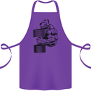 Bulldog Gym Training Top Weightlifting Cotton Apron 100% Organic Purple