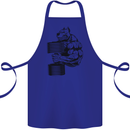 Bulldog Gym Training Top Weightlifting Cotton Apron 100% Organic Royal Blue