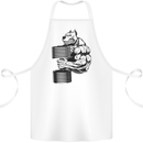 Bulldog Gym Training Top Weightlifting Cotton Apron 100% Organic White