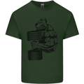 Bulldog Gym Training Top Weightlifting Mens Cotton T-Shirt Tee Top Forest Green