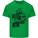Bulldog Gym Training Top Weightlifting Mens Cotton T-Shirt Tee Top Irish Green