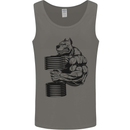 Bulldog Gym Training Top Weightlifting Mens Vest Tank Top Charcoal
