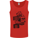 Bulldog Gym Training Top Weightlifting Mens Vest Tank Top Red