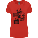 Bulldog Gym Training Top Weightlifting Womens Wider Cut T-Shirt Red