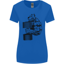Bulldog Gym Training Top Weightlifting Womens Wider Cut T-Shirt Royal Blue