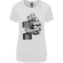 Bulldog Gym Training Top Weightlifting Womens Wider Cut T-Shirt White