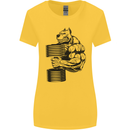 Bulldog Gym Training Top Weightlifting Womens Wider Cut T-Shirt Yellow