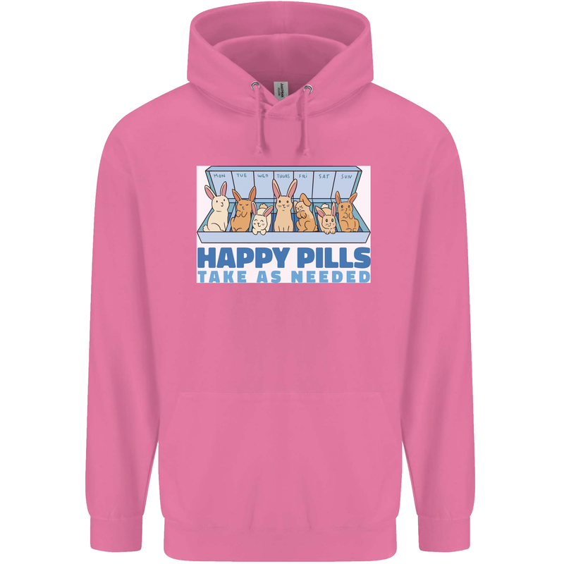 Bunny Rabbit Happy Pills Antidepressant Childrens Kids Hoodie Azalea