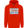 Bunny Rabbit Happy Pills Antidepressant Childrens Kids Hoodie Bright Red