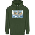 Bunny Rabbit Happy Pills Antidepressant Childrens Kids Hoodie Forest Green
