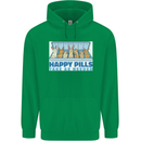 Bunny Rabbit Happy Pills Antidepressant Childrens Kids Hoodie Irish Green