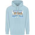 Bunny Rabbit Happy Pills Antidepressant Childrens Kids Hoodie Light Blue