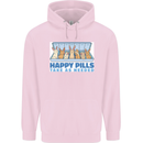 Bunny Rabbit Happy Pills Antidepressant Childrens Kids Hoodie Light Pink