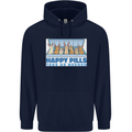 Bunny Rabbit Happy Pills Antidepressant Childrens Kids Hoodie Navy Blue
