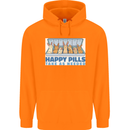 Bunny Rabbit Happy Pills Antidepressant Childrens Kids Hoodie Orange