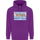 Bunny Rabbit Happy Pills Antidepressant Childrens Kids Hoodie Purple