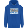 Bunny Rabbit Happy Pills Antidepressant Childrens Kids Hoodie Royal Blue