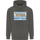 Bunny Rabbit Happy Pills Antidepressant Childrens Kids Hoodie Storm Grey