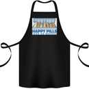 Bunny Rabbit Happy Pills Antidepressant Cotton Apron 100% Organic Black
