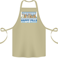 Bunny Rabbit Happy Pills Antidepressant Cotton Apron 100% Organic Khaki