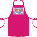 Bunny Rabbit Happy Pills Antidepressant Cotton Apron 100% Organic Pink
