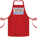 Bunny Rabbit Happy Pills Antidepressant Cotton Apron 100% Organic Red