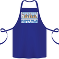 Bunny Rabbit Happy Pills Antidepressant Cotton Apron 100% Organic Royal Blue