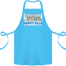 Bunny Rabbit Happy Pills Antidepressant Cotton Apron 100% Organic Turquoise