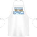 Bunny Rabbit Happy Pills Antidepressant Cotton Apron 100% Organic White