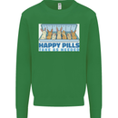 Bunny Rabbit Happy Pills Antidepressant Kids Sweatshirt Jumper Irish Green