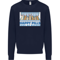 Bunny Rabbit Happy Pills Antidepressant Kids Sweatshirt Jumper Navy Blue