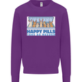 Bunny Rabbit Happy Pills Antidepressant Kids Sweatshirt Jumper Purple