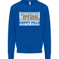 Bunny Rabbit Happy Pills Antidepressant Kids Sweatshirt Jumper Royal Blue