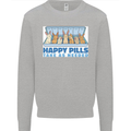 Bunny Rabbit Happy Pills Antidepressant Kids Sweatshirt Jumper Sports Grey