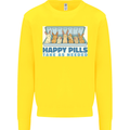 Bunny Rabbit Happy Pills Antidepressant Kids Sweatshirt Jumper Yellow