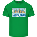 Bunny Rabbit Happy Pills Antidepressant Kids T-Shirt Childrens Irish Green