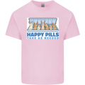 Bunny Rabbit Happy Pills Antidepressant Kids T-Shirt Childrens Light Pink