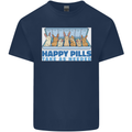Bunny Rabbit Happy Pills Antidepressant Kids T-Shirt Childrens Navy Blue